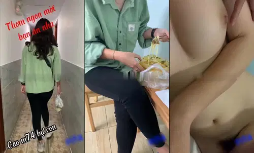 Poster of Em sinh viên 1m7 thèm anh bún bò nên anh đưa thẳng vào nhà nghỉ vừa ăn vừa đụ – Checker Pita