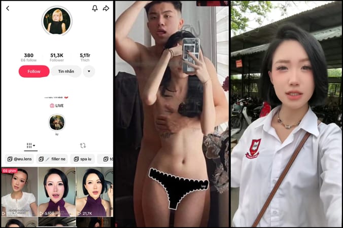 Poster of [Hot] Lại thêm 1 Hot tiktoker 51k fl lộ clip mình dây dáng chuẩn mặt xinh làm tình với anh ny cặc khủng